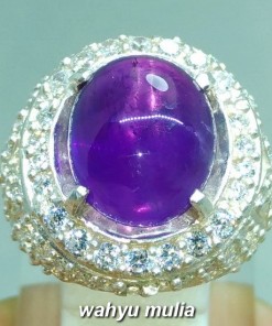 batu cincin kecubung ungu kalimantan asli ametis amatis yang bagus ungu tua kemerahan_2