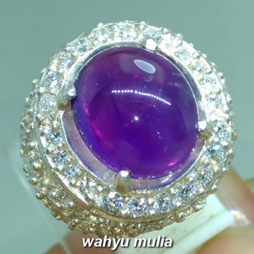 batu cincin kecubung ungu kalimantan asli ametis amatis yang bagus ungu tua kemerahan_3