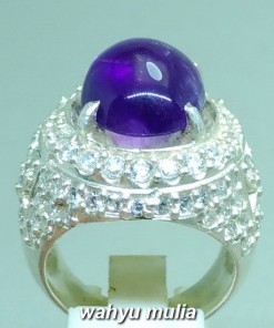 batu cincin kecubung ungu kalimantan asli ametis amatis yang bagus ungu tua kemerahan_5