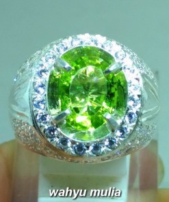 batu cincin permata green peridot hijau segar asli_4