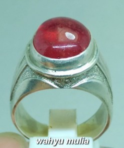 batu cincin permata merah delima ruby asli_3