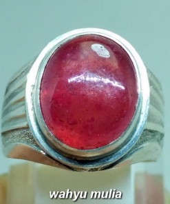 batu cincin permata merah delima ruby asli_4