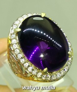 cincin batu permata kecubung ungu asli kalimantan pangkalan bagus ber memo sertifikat natural amethyst_2