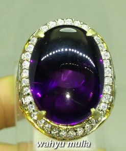 cincin batu permata kecubung ungu asli kalimantan pangkalan bagus ber memo sertifikat natural amethyst_6