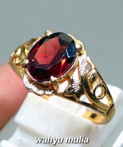 cincin cewek batu permata red garnet merah asli natural_1