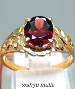 cincin cewek batu permata red garnet merah asli natural_3