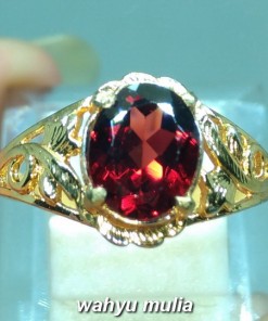 cincin cewek batu permata red garnet merah asli natural_4