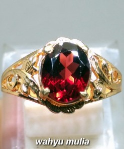 cincin cewek batu permata red garnet merah asli natural_5