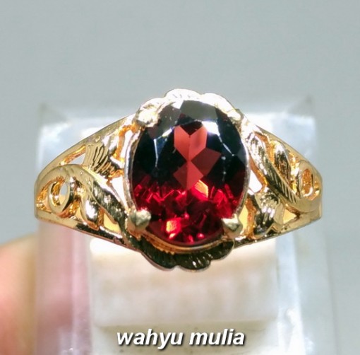 cincin cewek batu permata red garnet merah asli natural_5