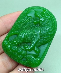 jual batu jadeit jade hijau ukir naga asli