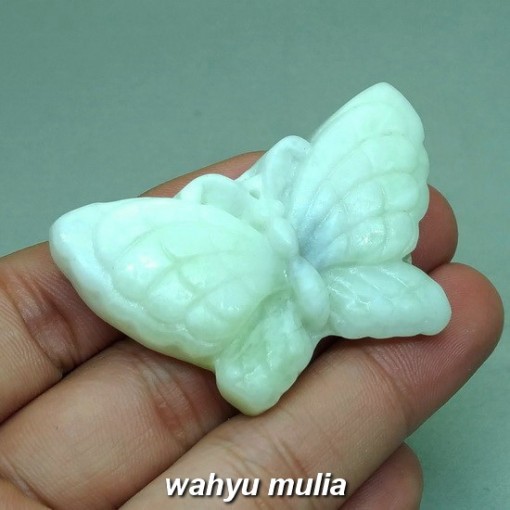 kalung batu giok jade asli grade a bentuk kupu kupu