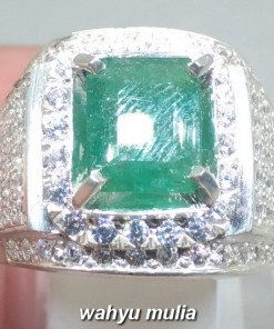 Batu Cincin zamrud emerald beryl Kotak Asli natural bersertifikat colombia_4
