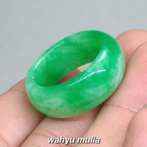 Cincin Batu Giok Jadeit jade hijau asli bagus cina birma myanmar_1
