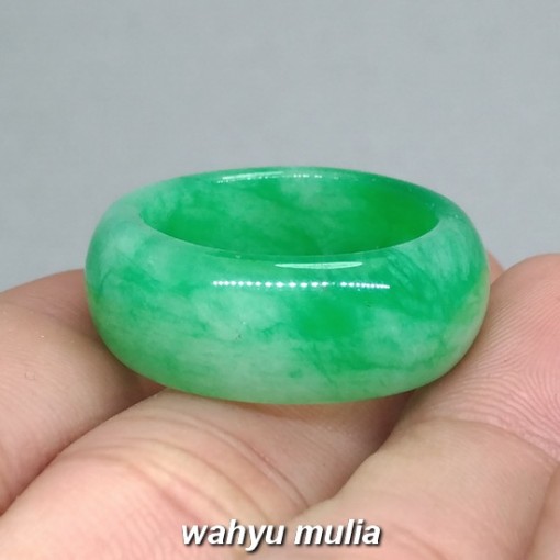 Cincin Batu Giok Jadeit jade hijau asli bagus cina birma myanmar_3