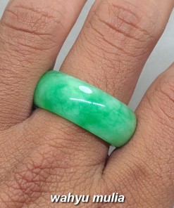 Cincin Batu Giok Jadeit jade hijau asli bagus cina birma myanmar_4