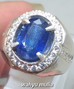 Cincin Batu Permata Blue Kyanite Asli warna biru bagus_1