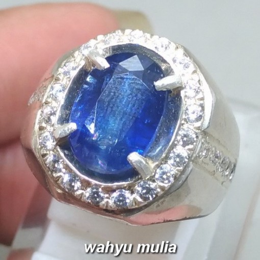 Cincin Batu Permata Blue Kyanite Asli warna biru bagus_1