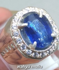Cincin Batu Permata Blue Kyanite Asli warna biru bagus_2
