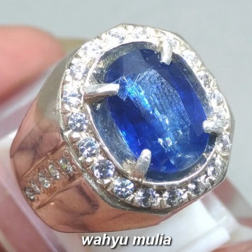 Cincin Batu Permata Blue Kyanite Asli warna biru bagus_2