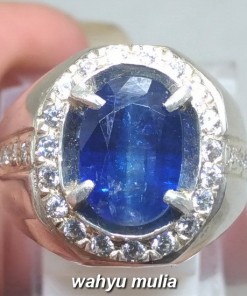 Cincin Batu Permata Blue Kyanite Asli warna biru bagus_4