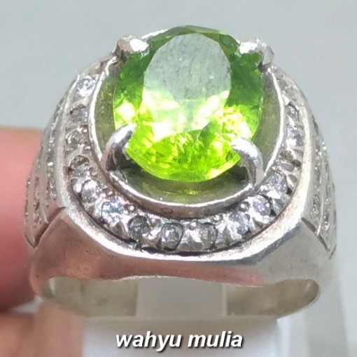 Cincin Batu Permata natural Green Peridot Hijau asli bagus harga murah khasiat _3