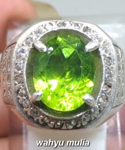 Cincin Batu Permata natural Green Peridot Hijau asli bagus harga murah khasiat _4