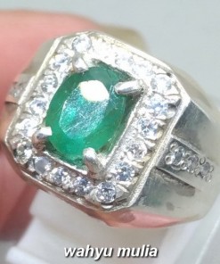Batu Cincin Permata Hijau Zamrud Emerald Beryl asli natural bersertifikat_1