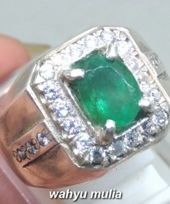 Batu Cincin Permata Hijau Zamrud Emerald Beryl asli natural bersertifikat_2