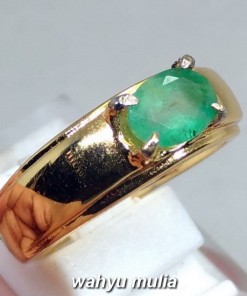 Batu Cincin Permata Natural Emerald Beryl Zamrud asli harga murah untuk cewek wanita_2