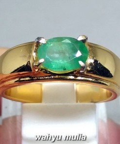 Batu Cincin Permata Natural Emerald Beryl Zamrud asli harga murah untuk cewek wanita_4