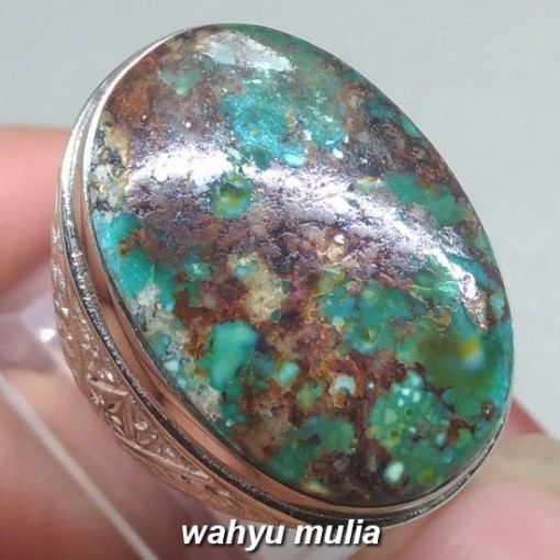 Cincin Batu Akik Phirus Persia Pancawarna multi color Unik asli_2
