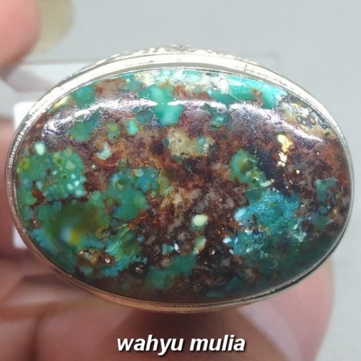 Cincin Batu Akik Phirus Persia Pancawarna multi color Unik asli_3