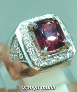 Cincin Batu Permata Merah Pyrope Almandine Garnet ceylon srilangka asli bersertifikat memo natural_1