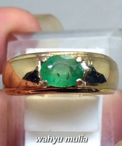 Cincin Batu Permata Zamrud natural Emerald Beryl Asli_4