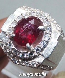 Cincin Batu Ruby Merah Delima asli natural_1