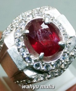 Cincin Batu Ruby Merah Delima asli natural_2
