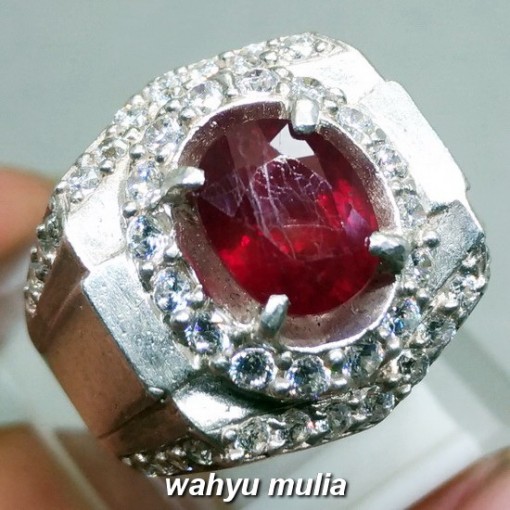 Cincin Batu Ruby Merah Delima asli natural_2