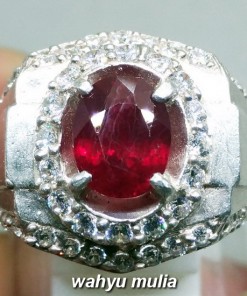 Cincin Batu Ruby Merah Delima asli natural_5