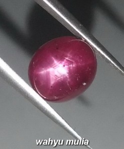 Batu Permata Ruby Star Merah Delima asli natural harga khasiat gambar_1