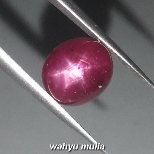 Batu Permata Ruby Star Merah Delima asli natural harga khasiat gambar_1