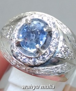 foto Batu Cincin natural Blue Safir Srilangka ceylon asli harga khasiat ciri_1