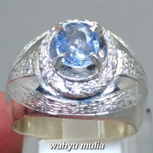 foto Batu Cincin natural Blue Safir Srilangka ceylon asli harga khasiat ciri_3