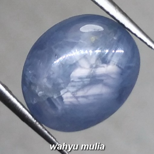 foto Batu Permata Blue Safir Star Birma Asli birma bersertifikat khasiat ciri natural_1