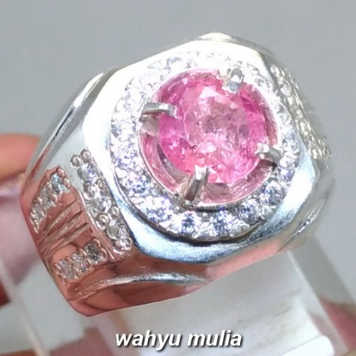 foto model Cincin Batu Permata Natural Pink Safir Ceylon Srilangka asli khasiat harga ciri ber sertifikat memo_1