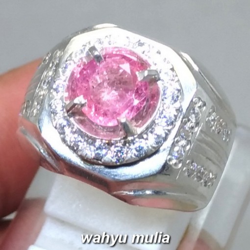 foto model Cincin Batu Permata Natural Pink Safir Ceylon Srilangka asli khasiat harga ciri ber sertifikat memo_3