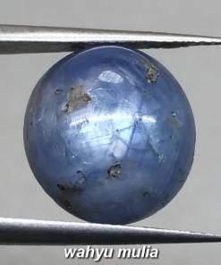 gambar Batu Akik Natural Blue Star Safir Birma abu khasiat ciri harga asal_5