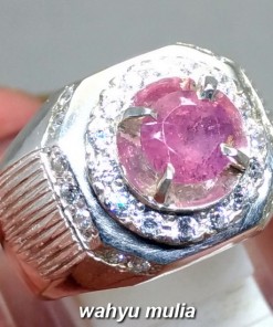 gambar Batu Cincin Permata Natural Purplish Pink Safir Srilangka Ceylon asli harga khasiat ciri langka_1