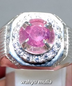 gambar Batu Cincin Permata Natural Purplish Pink Safir Srilangka Ceylon asli harga khasiat ciri langka_5