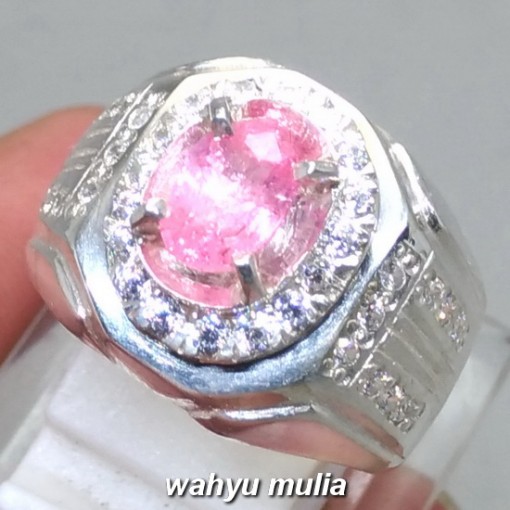 gambar Batu Cincin Permata Safir Pink Ceylon Srilangka asli natural ciri manfaat harga sertifikat bagus_1