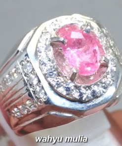 gambar Batu Cincin Permata Safir Pink Ceylon Srilangka asli natural ciri manfaat harga sertifikat bagus_2